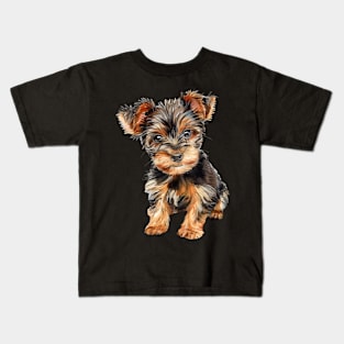 Puppy Australian Silky Terrier Kids T-Shirt